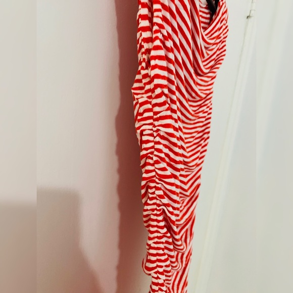 Striped and Slinky Cowl Neck Dress - Picture 4 of 6